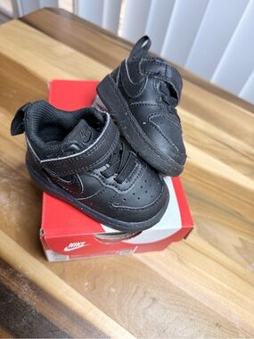 Toddler Nike Court Borough Low Black Size 3C